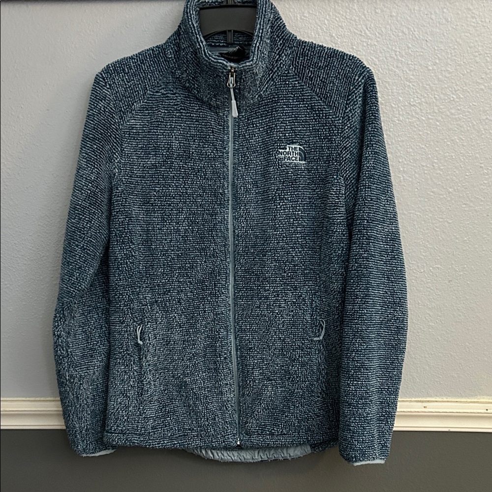 The North Face Textured Gray Zip-Up Jacket